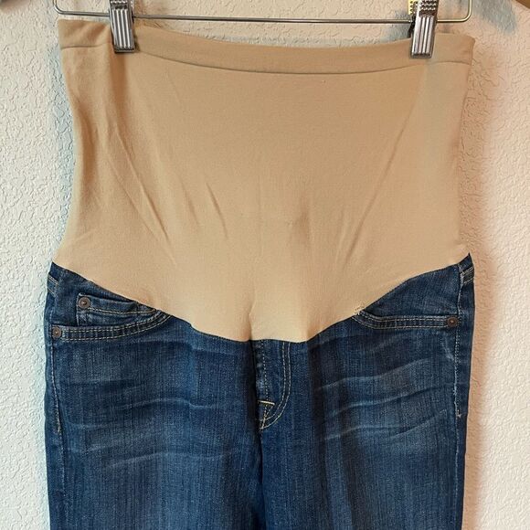 7 For All Mankind Blue and Beige Women Jeans - Picture 2 of 6